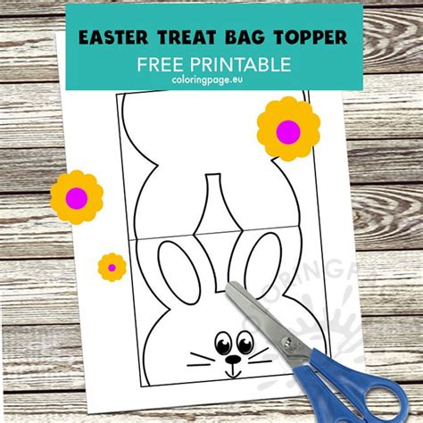 easter treat bag topper template coloring page