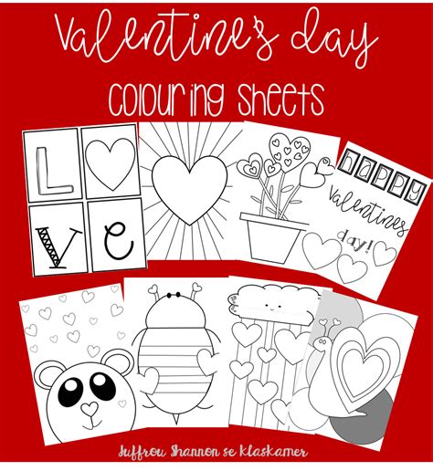 valentines day colouring sheets teacha