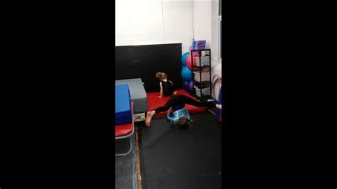 zaria and ava dive forward roll over shoulder stand youtube