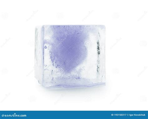 ice qube isolated stock image image  cube small
