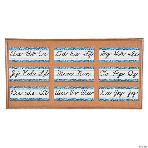cursive alphabet  mini bulletin board set discontinued