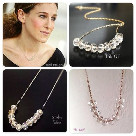 jewels carrie bradshaw necklace etsy diamonds gold jewelry silver fashion wheretoget