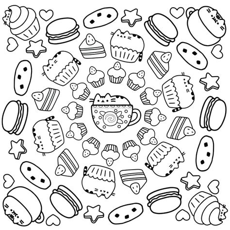pusheen pusheen coloring pages cute coloring pages pattern coloring