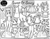 Paper Doll Coloring Printable Pages Dolls Clothes Dress Print Color Monday Marisole Fashion Colouring Saucy Sweet Printing Kids Inspired Girls sketch template
