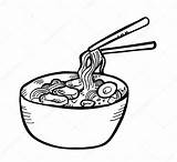 Ramen Noodles Clipart Doodle Outline Noodle Vector Drawing Style Spaghetti Cliparts Soup Food Clip Bowl Line Illustration Drawings Getdrawings Icon sketch template