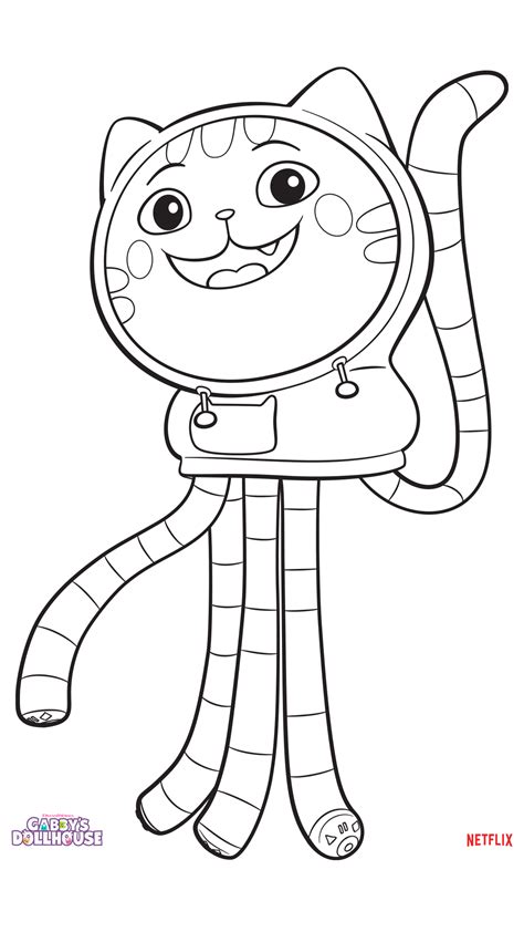 dj catnip coloring page gabbys dollhouse cat coloring page cat