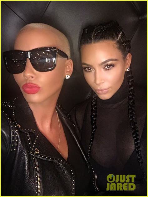 kim kardashian and amber rose hang out snap selfie after kanye west tweets photo 3566908 amber