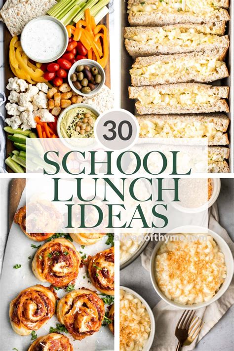 school lunch ideas   thyme