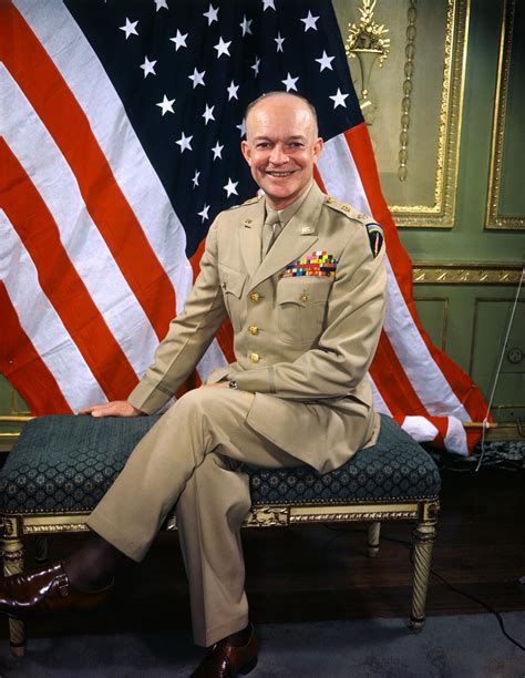 dwight eisenhower smiling  giving  press conference  allied