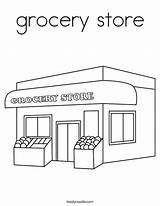 Coloring Grocery Store Print Ll sketch template