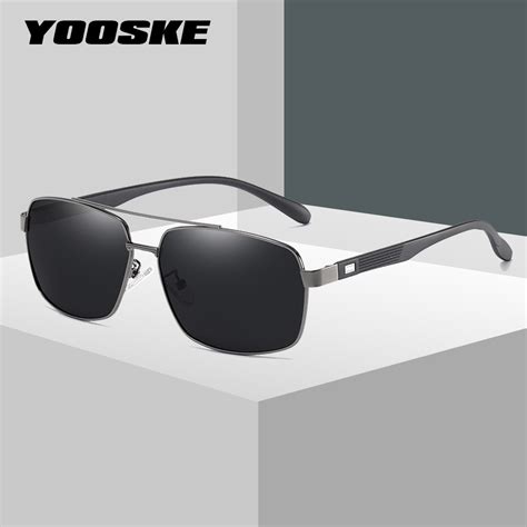 yooske classic polarized sunglasses men luxury brand metal sun glasses
