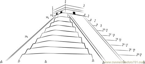 mayan pyramid coloring page coloring pages