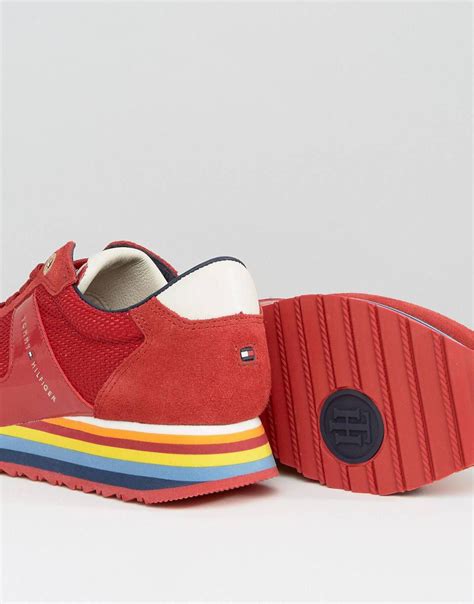 love   asos trainers baby shoes asos tommy hilfiger red clothes shopping fashion