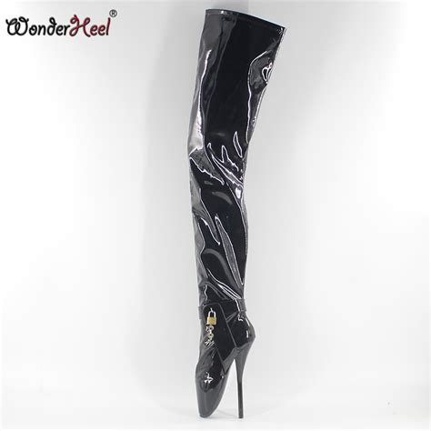 Wonderheel New Utra High Heel 7 Spike Heels Thigh High Ballet Boot