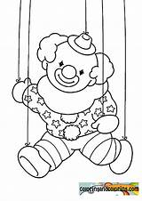 Coloring Puppet Clown Popular sketch template
