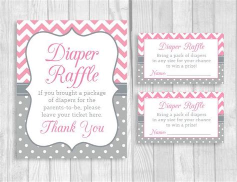 printable  baby shower diaper raffle sign  weddingsbysusan baby