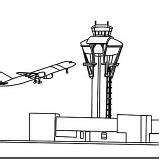 Coloring Airport Boeing Communication Tower Heading Next sketch template