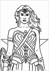 Wonder Woman Coloring Pages Kids Color Print Printable Super Simple Children Heroes sketch template
