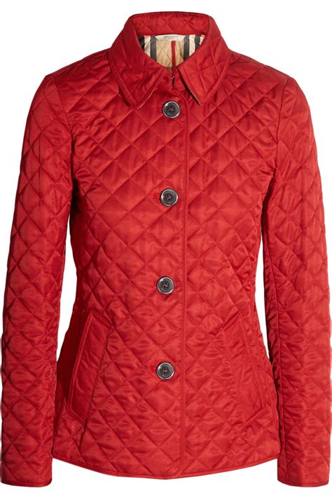 burberry brit quilted matte shell jacket  red lyst
