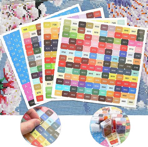 amazoncom color number stickers diamond dot number stickers