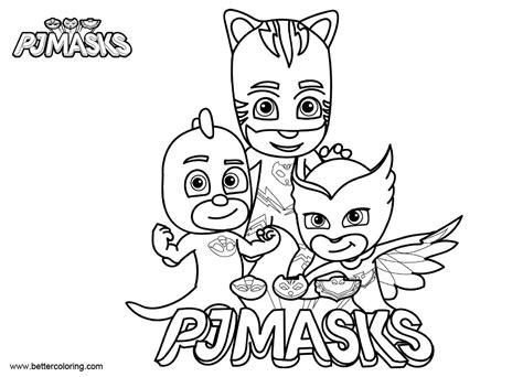 ideas  pj masks coloring pages printable home