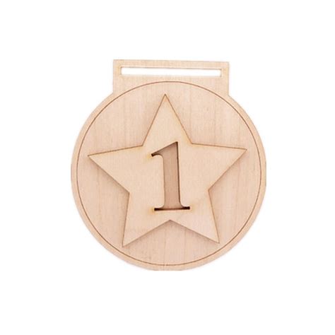 buy pcs wooden laser cut medal shape  crafts