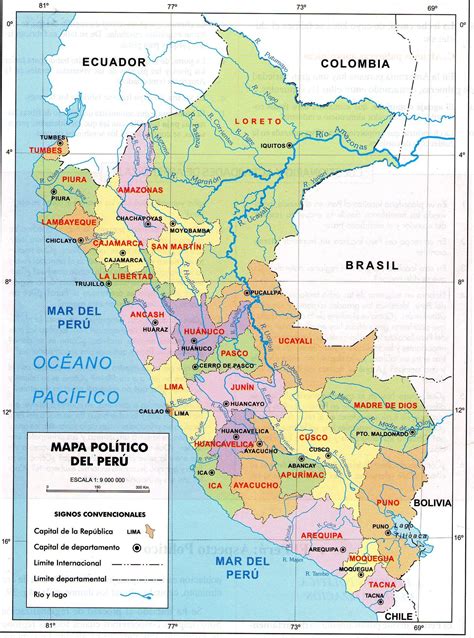 mapa politico del peru peru map map peru