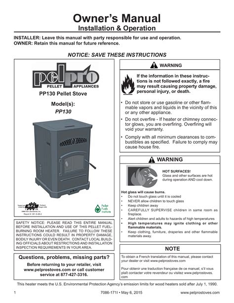 pelpro pp owners manual manualzz