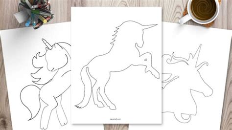 printable unicorn coloring pages  artisan life