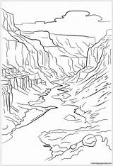 Canyon Grand Coloring Pages Printable Color Crafts Mountains Drawing Kids Canyons Drawings Adult Cartoons Painting Online Bible sketch template