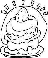 Coloring Food Pages Kids Cake2 Fun Cake Moody Judy Eten Popular sketch template