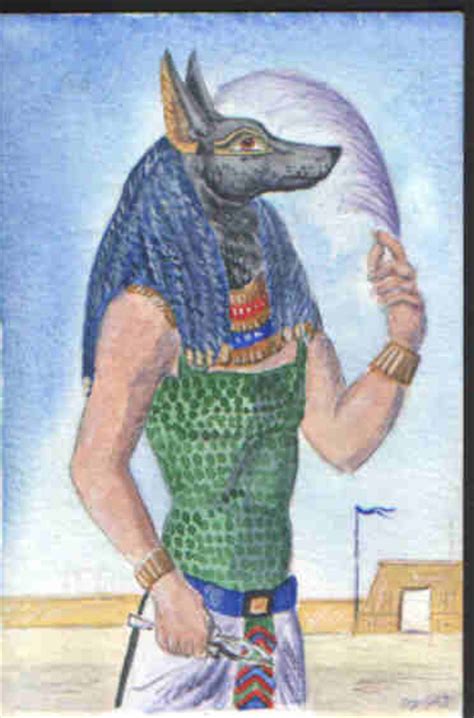 Anubis And The Feather Of Maat By Echdhu On Deviantart