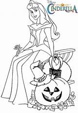Coloring Halloween Pages Disney Cinderella Princess Preschool Favorite Most sketch template