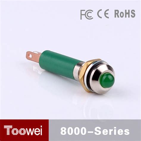 toowei factory supply waterproof ip small vdc led indicator light mini mm green indicator