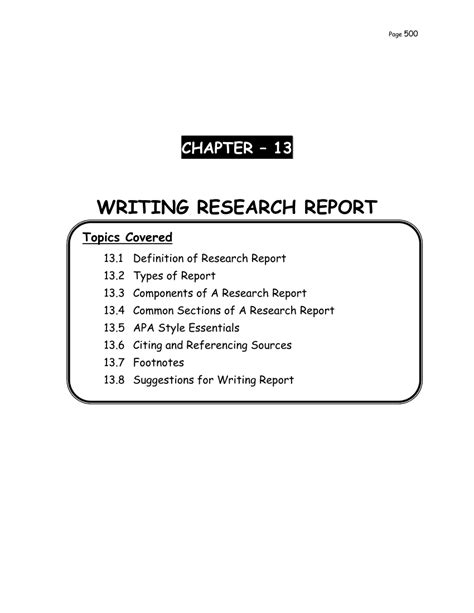 writing research report