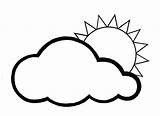 Coloring Weather Kids Pages Sun Cloud Color Soleil Coloriage Printable Children Nuages Funny Drawing Nature Pic Drawings Le sketch template