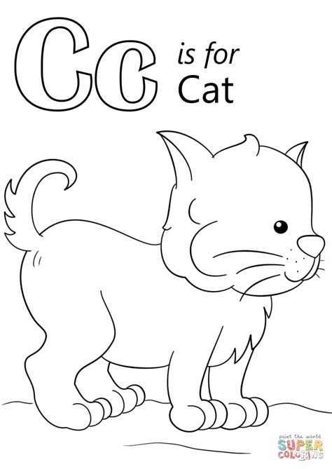letter    cat coloring page  letter  category select