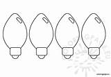 Christmas Light Bulb Template Templates Coloring Pages sketch template