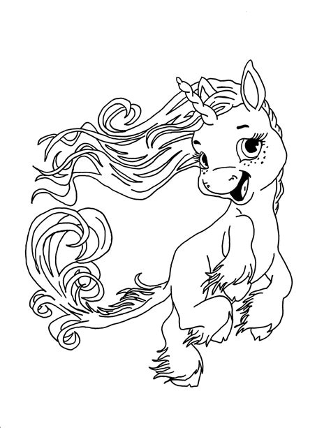 magical baby unicorn coloring page  printable coloring pages  kids