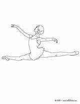 Split Dancer Jump Girl Coloring Pages Dance Color Arms Performing Position Ballet Drawing Poses Ballerina Dancers Sheets Printable sketch template