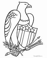 Coloring Patriotic Pages Eagle Bald American Flag Symbols Print Printing Help sketch template