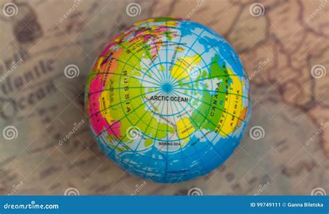 multicolored globe   background   world map top view stock image image