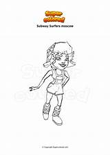 Surfers Subway Moscow Coloring sketch template