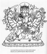 Bhairava Mandala Tantra Hindu Sri sketch template