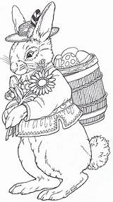 Easter Coloring Pages Bunny Rudi Jan Brett Egg Adults Colouring Adult Embroidery Kids Spring Janbrett Book Bunnies Cards Paper Printable sketch template