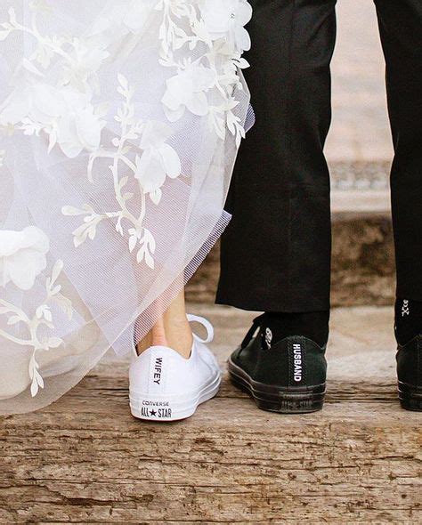 these husband and wifey converse sneakers are wedding goals photo