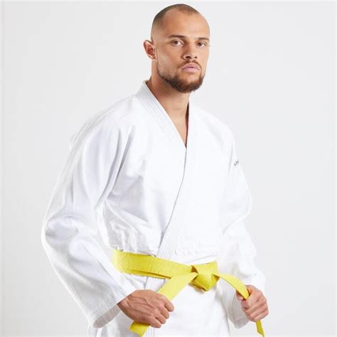 adult judo aikido uniform white outshock decathlon