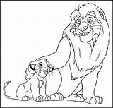 Coloring Simba Lion King Pages Kion Printable Son His sketch template