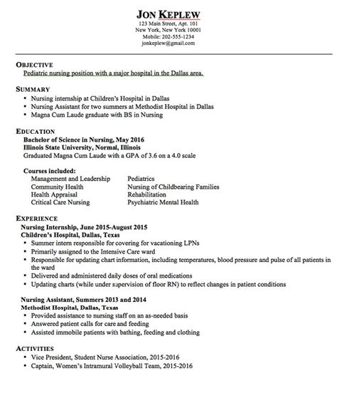 pediatric nursing resume examples examples resume cv nursing resume