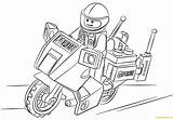 Motorcycle Lego Police Pages City Coloring Online Color sketch template